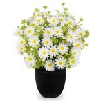 Villa Como 造花 菊 デイジー ジニア アートフラワー 枯れない花 仏花 お供え 鉢植え インテリア 百