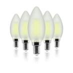 ショッピングシャンデリア C35 シャンデリア LED エジソン電球 ローソク型 50Ｗ形相当 600lm E14 6W 復古電球 磨りガラスの材質