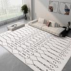 Calore カーペット ラグ ラグマート 北欧 幾何学模様 200x300cm 洗える 滑り止め ふわふわ 折り畳み