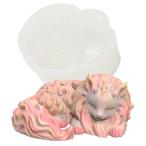 ショッピングシリコンモールド KAKIWYHHH シリコンモールド 竜角猫 3D 動物 立体 型 UVレジン モールド シリコン型 uvレジン型 エポ