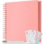 AIOR スクラップブック アルバム 手作り フォトアルバム 大容量 耐久性 アルバム 台紙 40枚 80ペー