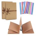 手作り アルバム 2冊セット DIY 折りたたみ式 アコーディオンタイプ スクラップブック フォトア