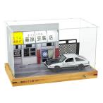 cxiuiui 1/64　藤原豆腐店シーン模型 建物コレクション　建コレ　ディスプレイケース　透明アクリ