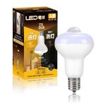 人感LED電球 E17口金 60形相当 電球色 6W 610lm 小形電球 自動点灯・消灯 明暗センサー付 赤外線セン