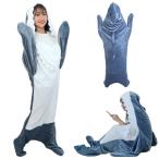 (Happy mono) サメ パジャマ 着る毛布 サメパジャマ サメ 寝袋 サメ 着ぐるみ 大人 着るブランケット