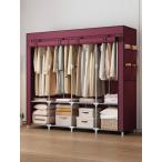 衣類収納用の丈夫なハンガー 大容量のポータブルワードローブ ワードローブ、組み立てが簡単