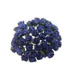  искусственный цветок роза Mini размер темно-синий цвет 50шт.@ японская бумага способ бумажный ручная работа материалы миниатюра для бумага цветок 5