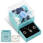 SENJWARM ブリザードフラワー ジュエリーボックス 枯れない花 蘚苔 クマさん 記念日 プレゼント 母