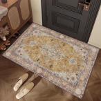 HiChiclife マット 80x120cm ?1畳 玄関マット ペルシャ風 ラグ 室内 滑り止め ホットカーペット夏用ラ