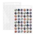 siawadeky жестяная банка значок место хранения настенный карман 48 карман 2 шт. комплект прозрачный водонепроницаемый .. защита от плесени настенный тип большой форма 