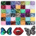 ショッピングスパンコール BetterJonny スパンコール 亀甲 5mm 約12600枚入り 42色 スパンコール パーツ DIY ハンドメイド 服飾 手