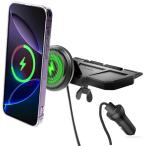 Galvanox ワイヤレス充電カーCDスロット電話ホルダー - 安全なCDプレーヤーアタッチメント付き磁気