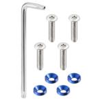 Freate номерная табличка болт рамка для номера противоугонное винт M6 ( голубой, винт часть 25mm)