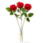 WillingYou роза искусственный цветок 3 шт. входит rose красный цветок диаметр 7×L52cm