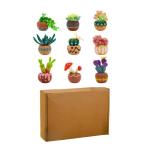 ショッピング手芸 YFFSFDC 羊毛フェルトキット9点セット 手芸キット DIY素材 手作り 初心者様 多肉植物ニードルフェ