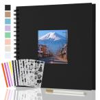 AIOR 手作りアルバム 台紙 フォトアルバム 写真ウィンドウ付きスクラップブックアルバム 250 GSM厚