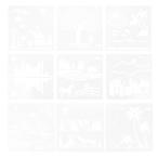 Ciieeo 7 листов 9 листов пейзаж шаблон custom stencil wall искусство stencil искусство краска 