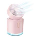 卓上 冷風機 冷風扇 小型 充電式 静音 5000mAh大容量 30時間連続 急速充電 強力 扇風機 一台五役 送