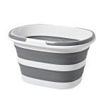 折りたたみバケツ 16L｜たらい型 大容量 ソフトタイプ 洗い桶 洗濯・靴洗い・アウトドア