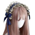 morytrade готический головной убор кружевная лента имеется украшение для волос bita- серия Лолита способ чёрный темно-синий Halo 