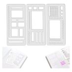  шаблон блокнот для 3 шт. комплект PVC производства journal stencil комплект Planner stencil план 