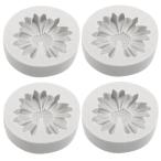 TEHAUX силикон mold 4 шт. комплект цветок type подсолнух . Дэйзи 2.76X2.76X0.79 дюймовый жаростойкий resin type много 