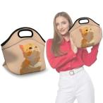 ペット柄 ランチバッグ 31×28×15cm デジタル印刷 学生用 通勤用 保温保冷 軽量 収納力強 可愛いデ