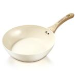 ショッピングIH対応 COOKSMARK セラミックフライパン 24cm IH対応 ガス火対応 深型 焦げ付きなし PFOA不使用 有害物質フリ