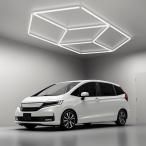 ショッピング薄型 六角形ガレージライト 超薄型ハニカムデザイン LEDシーリングライト 8500LM 6500K 63W 高輝度 省エネ