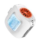 「腰掛け/首掛け/卓上3in1携帯扇風機」 MACOLAUDER 冷感扇風機 冷却プレート付き ペルチェ式 風量3段