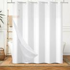 Qinunipoto белый душ занавески крюк не необходимо 90 × 150cm одноцветный белый крюк отсутствует зажим in подкладка 