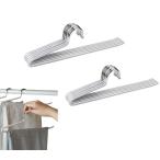 ショッピングPTタオル Billbotk 1秒で掛けられるZ字型×滑らない加工済み (ズボン・タオル掛けに最適) スラックスハンガ