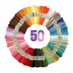 JetWave вышивальные нитки комплект 50 цвет 8m×6шт.@. красочный & потускнение цвет рукоделие .... Cross стежок misa