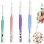  иглы для вязания крючком плетеный крюк комплект 4 шт. комплект человек инженерия . основа ... плетеный игла комплект TPR рукоятка .ABS крюк he