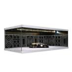 NUEIOVRW 1/64 1/43 1/18 ジオラマ ガレージ 3色調光LED照明付きミニカー展示ケース 適用トミカ・ホット
