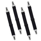  простыня зажим 4 шт. комплект чехол на футон смещение предотвращение черный предотвращение скольжения фиксация частота настройка возможность простыня 