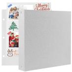 AIOR 手作りアルバム スクラップブック 30x30cm、ポケット20個付き、白台紙 20 枚/40 ページ DI