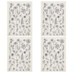 BENECREAT 4 шт. комплект керамика для переводная картинка подсолнух керамика транскрипция бумага фарфор для образец 38x53cm чёрный глина вращение 