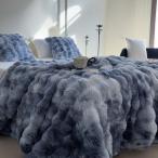 Hagfun.... одеяло ракушка покрывало осень-зима для двойной поверхность мех кролика style ........ пена 