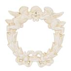 Sungmor белый маленький ангел. цветок колесо. стена украшение - ретро чугун. ангел, месяц багряник японский .. лист. цветок колесо. дизайн . комплект .