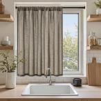 Topfinel короткие занавески гонки linen способ маленький для окна 45cm длина лен цвет 1 листов кружевные занавески .. нет вне из 