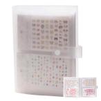 TIANTHH ネイルシールアルバム ステッカー収納ブック 両面ステッカーブック 透明なインナ