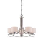 Designers Fountain 86285-SP Axel 5 Light Chandelier, 27" x 27" x 22"