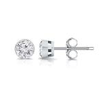 0.15 Carat Lab Grown Diamond Stud Earrings in 14K White Gold (cttw, G-