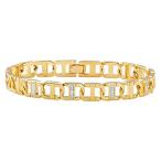 Palm Beach Jewelry Men's White Diamond Accent Pave-Style 14k Yellow Go