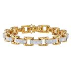 Palm Beach Jewelry Men's White Diamond Accent Pave-Style 18k Gold-Plat