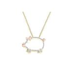 Black Friday Deals Round Cut White Natural Diamond Accent Two Tone Pig