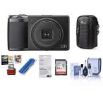 Ricoh GR III Digital Camera Black - Bundle with Camera Case, 64GB SDXC