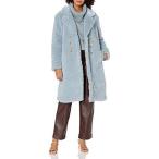 KENDALL + KYLIE Women's Long Sherpa Peacoat, Ice, X-Small