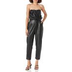 KENDALL + KYLIE Women's Plus Size Front Tie Sleeveless Jumpsuit, Black